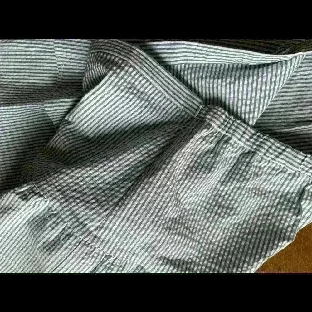 Anthropologie | Jane and Delancey tiered mini skirt blue & white stripe size med - Picture 4 of 4